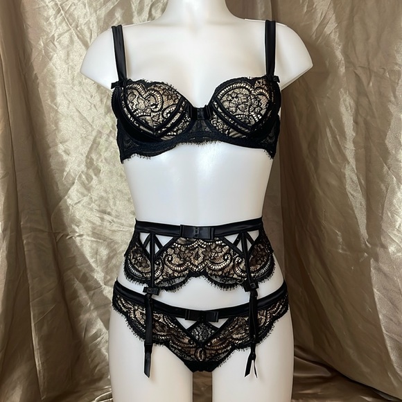 Honey Birdette Champagne Sophia Sin 3 PC Set